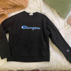Champion Blue Reverse Weave Crewneck